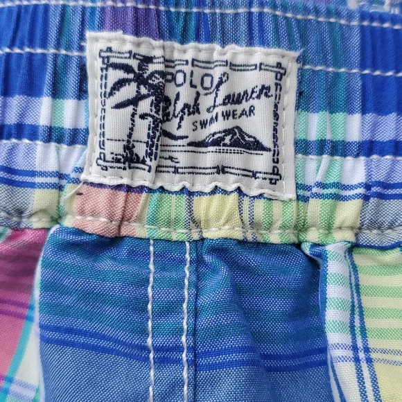 Polo Ralph Lauren Plaid Boys Swim Trunks 18 months Baby - Picture 7 of 7